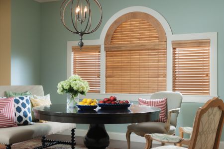 Faux wood blinds